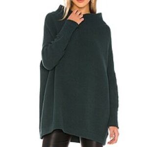 Free People Ottoman Slouchy Tunic Sweater Dark Turquoise Small